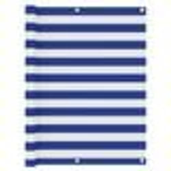 vidaXL Écran de balcon Blanc et bleu 120x600 cm Tissu Oxford - TU