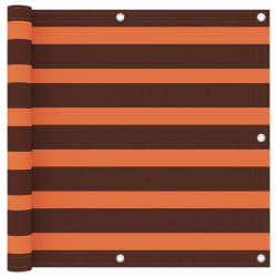vidaXL Écran de balcon Orange et marron 90x500 cm Tissu Oxford - TU