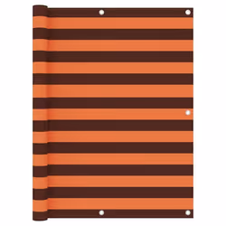 vidaXL Écran de balcon Orange et marron 120x400 cm Tissu Oxford - TU