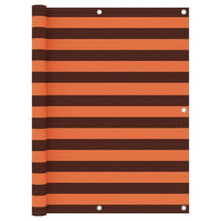 vidaXL Écran de balcon Orange et marron 120x400 cm Tissu Oxford - TU