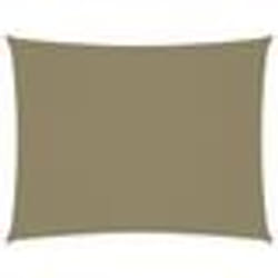vidaXL Voile de parasol tissu oxford rectangulaire 6x7 m beige