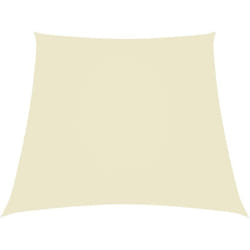 Voile de parasol Tissu Oxford trapèze 2/4x3 m Crème