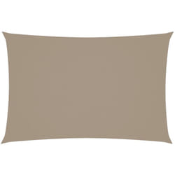Voile de parasol tissu oxford rectangulaire 2x4 m taupe