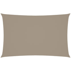 Voile de parasol Tissu Oxford rectangulaire 5x8 m Taupe
