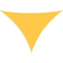 Voile de parasol Tissu Oxford triangulaire 3,5x3,5x4,9 m Jaune Vidaxl
