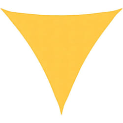 Voile de parasol Tissu Oxford triangulaire 4x4x4 m Jaune Vidaxl