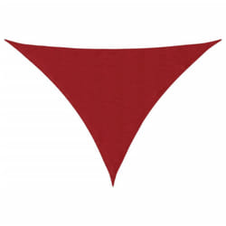 Voile de parasol tissu oxford triangulaire 3x3x3 m rouge Vidaxl