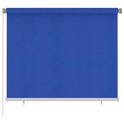 vidaXL Store roulant dextérieur 185 (l) x 140 (H) cm bleu HDPE 312841
