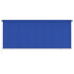 vidaXL Store roulant dextérieur 350x140 cm Bleu PEHD 312846