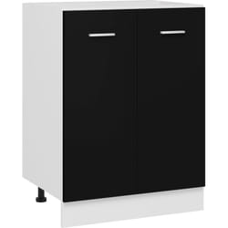 Armoire de plancher 'Lyon' Noir Bois d'ingénierie Vidaxl