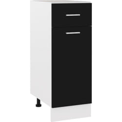 Armoire de plancher à tiroir Noir 30x46x81,5 cm Aggloméré Vidaxl