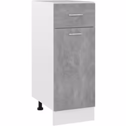 Cette armoire de plancher à tiroir, au design simple, optimise votre espace de cuisine et offre un espace de rangement suffis ...