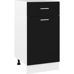 Armoire de plancher à tiroir Noir 40x46x81,5 cm Bois ingénierie Vidaxl
