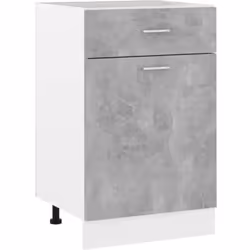 Cette armoire de plancher à tiroir, au design simple, optimise votre espace de cuisine et offre un espace de rangement suffis ...