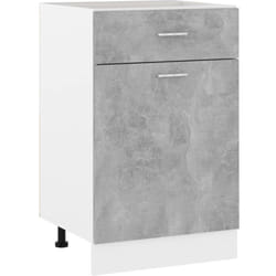 Armoire de plancher à tiroir Gris béton Bois d’ingénierie vidaXL