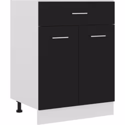 Cette armoire de plancher à tiroir, au design simple, optimise votre espace de cuisine et offre un espace de rangement suffis ...