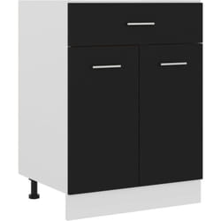 Armoire de plancher à tiroir 'Lyon' Noir 60x46x81,5 cm Vidaxl