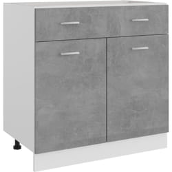 Vidaxl - Armoire de plancher à tiroir Gris béton Bois d'ingénierie