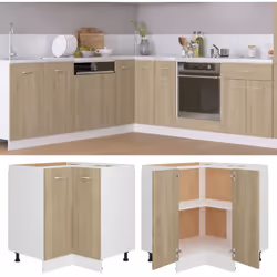 Description générale Cette armoire de plancher d'angle, au design simple, optimise votre espace de cuisine et offre un espace ...