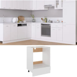 Armoire à four Blanc 60x46x81,5 cm Bois d'ingénierie Vidaxl