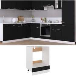 Armoire à four 'Riga' Noir 60x46x81,5 cm Bois d'ingénierie Vidaxl