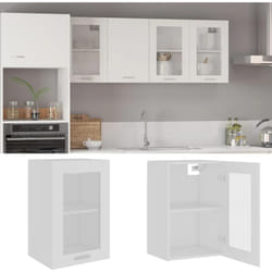 Armoire en verre suspendue Blanc 40x31x60 cm Bois d'ingénierie Vidaxl
