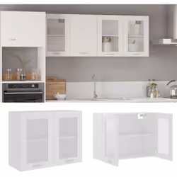 Description générale Cette armoire en verre suspendue, au design simple, optimise votre espace de cuisine et offre un espace  ...