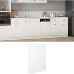 vidaXL Panneau de lave-vaisselle "Lyon" Blanc 45x3x67 cm Aggloméré