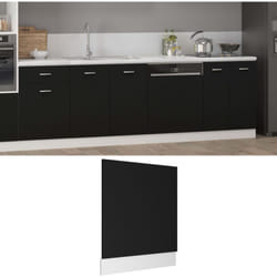 Panneau de lave-vaisselle Noir 59,5x3x67 cm Aggloméré Vidaxl