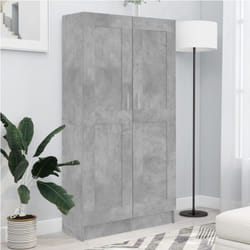 Vidaxl - Bibliothèque Gris béton 82,5x30,5x150 cm Bois d'ingénierie
