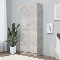 Vidaxl - Bibliothèque Gris béton 82,5x30,5x185,5 cm Aggloméré