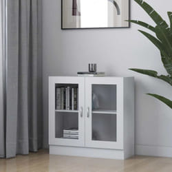 Vidaxl - Armoire à vitrine Blanc 82,5x30,5x80 cm Bois d'ingénierie