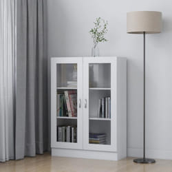 Vidaxl - Armoire à vitrine Blanc 82,5x30,5x115 cm Bois d'ingénierie