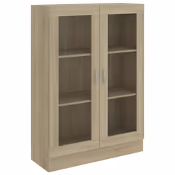 VidaXL 802753, Chêne, Bois, Bois, Verre, Bois, 825 mm, 305 mm