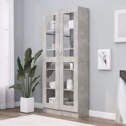 VidaXL 802772, Gris, Bois, Bois, Verre, Bois, 825 mm, 305 mm