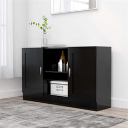 Vidaxl - Buffet Noir 120x30,5x70 cm Bois d'ingénierie
