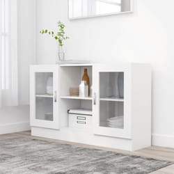 Vidaxl - Armoire à vitrine Blanc 120x30,5x70 cm Bois d'ingénierie