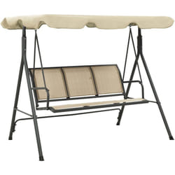 Vidaxl - Balancelle de jardin avec baldaquin Anthracite et sable