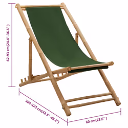 VidaXL 313021 chaise d'extérieur Terrace Siège rembourré Bambou, Polyester - Vue supplémentaire 8
