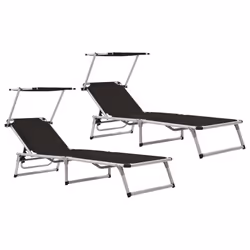 VidaXL 312458, Linge, Aluminium, Acier, Textile, Noir, 580 mm, 1860 mm, 1050 mm