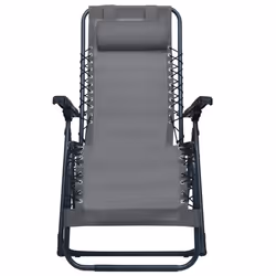 VidaXL 312462 chaise d'extérieur Terrace Acier, Textile Gris