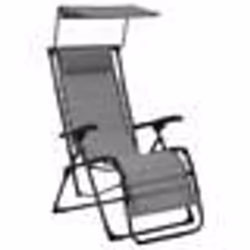 vidaXL Chaise pliable de terrasse Textilène Gris - TU