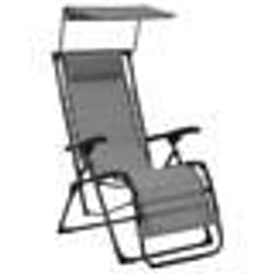 vidaXL Chaise pliable de terrasse Textilène Gris - TU