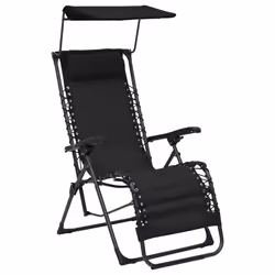 VidaXL 312471 chaise d'extérieur Terrace Acier, Textile Noir