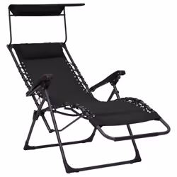VidaXL 312471 chaise d'extérieur Terrace Acier, Textile Noir - Vue supplémentaire 6