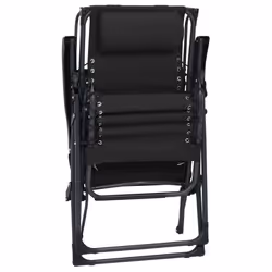 VidaXL 312471 chaise d'extérieur Terrace Acier, Textile Noir - Vue supplémentaire 7