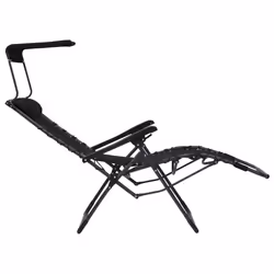 VidaXL 312471 chaise d'extérieur Terrace Acier, Textile Noir - Vue supplémentaire 8
