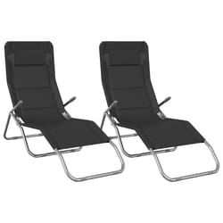 VidaXL 312475 chaise d'extérieur Linge Acier Noir