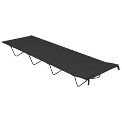 vidaXL Lit de camping 180x60x19 cm Tissu Oxford et acier Noir - TU