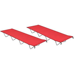 vidaXL Lits de camping 2 pcs 180x60x19 cm Tissu Oxford et acier Rouge - TU